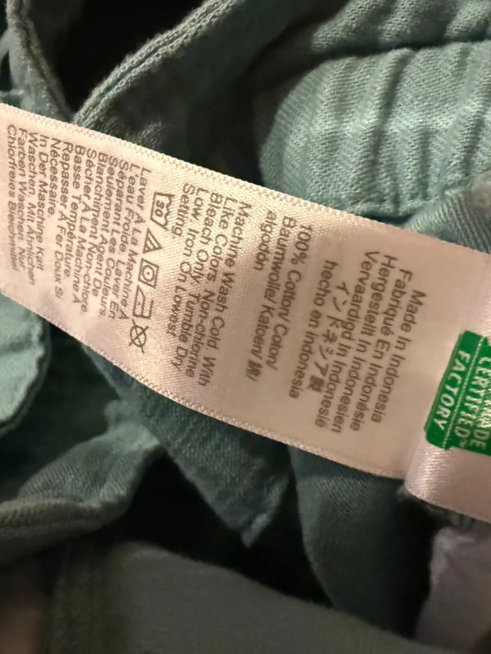 J.Crew Chambray Wide-Leg Cropped Tie-Waist Pants Teal Aqua - Size 12